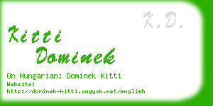 kitti dominek business card